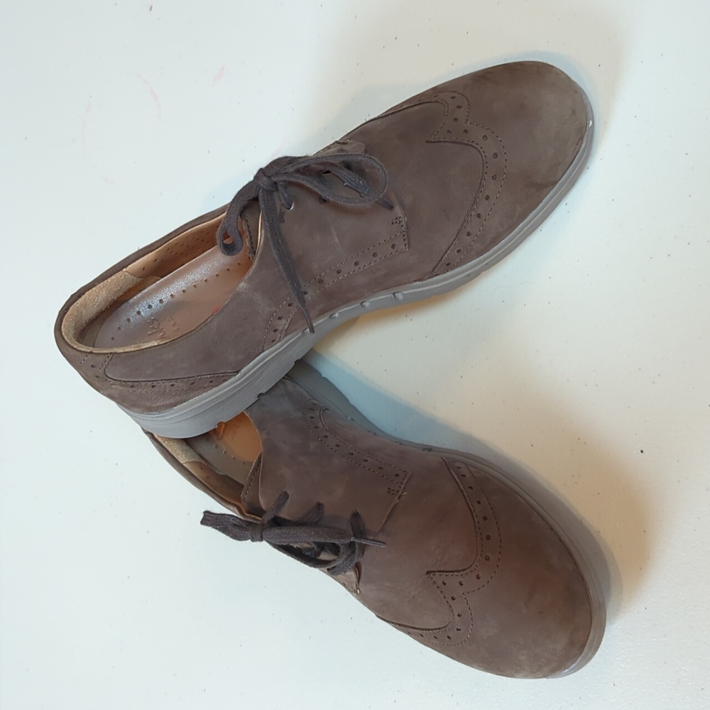 Clark's ,Un Hinton, Mossy Brown wingtip style nubuck oxford women's shoe…